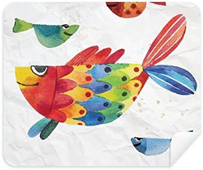 קריקטורה דגים ססגוני בעלי החיים ניקוי בד מסך מנקה 2 יחידות זמש בד