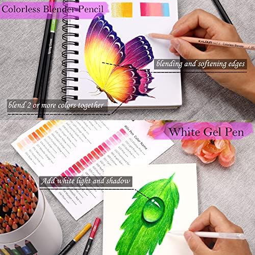 קלור פרימיום עפרונות צבעוניים, סט של 120 צבעים,אמנים רך ליבה עם צבעים מרהיבים,אידיאלי עבור