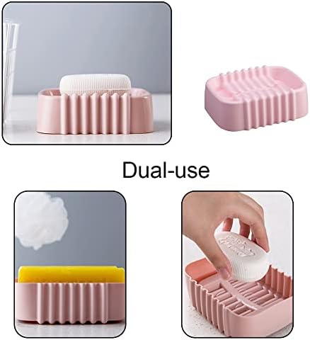 סבון צלחת קל ניקוי סבון מחזיק נייד אמבטיה סבון צלחת מגש עבור סבון ספוג אחסון ועוד