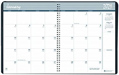 House of Doolittle 2021 מתכנן לוח שנה, חודשי, כיסוי שחור, 8.5 x 11 אינץ ', דצמבר - ינואר