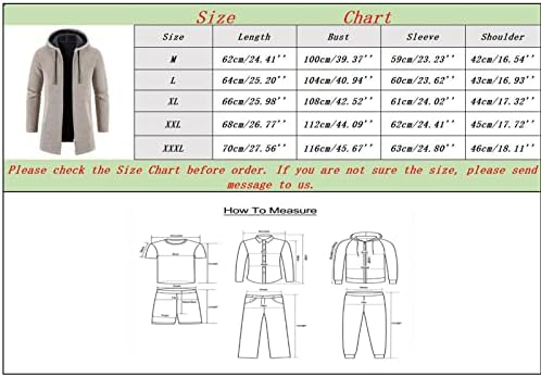 זדדו גברים סוודר ארוך מעילי קרדיגן, סתיו רוכסן חורף סרוג מעיל ברדס חם