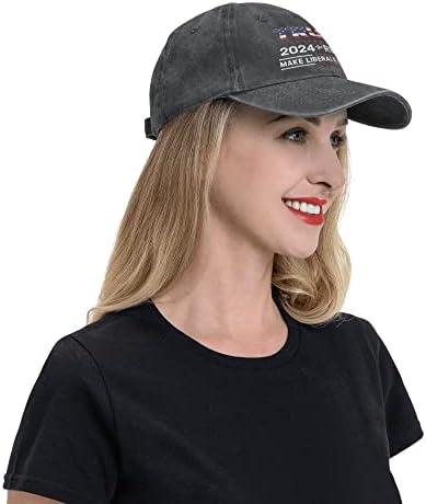 כובע 2024 התמורה-להפוך ליברלים לבכות שוב כובעי בציר מתכוונן בייסבול כובע כותנה מגע כובע שחור