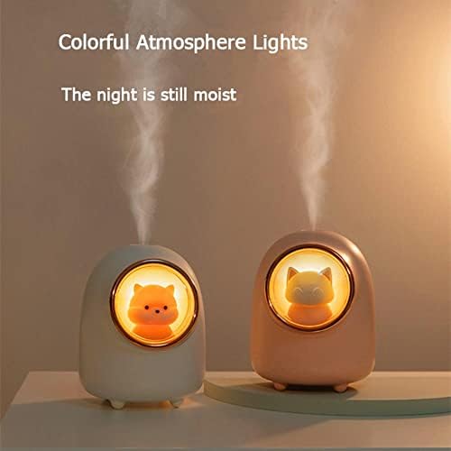 אדים אוויר באידוי קפסולת חלל אלחוטית יצרנית ערפל לחיות מחמד חמודה עם מנורת לילה לד