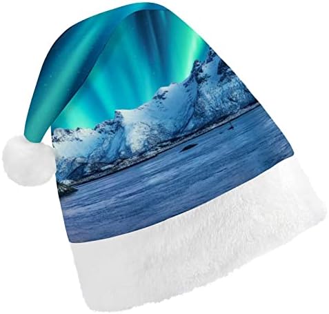 אורורה מצחיק חג המולד כובע סנטה קלאוס כובעי קצר קטיפה עם לבן חפתים עבור חג המולד חג מסיבת אספקת קישוט