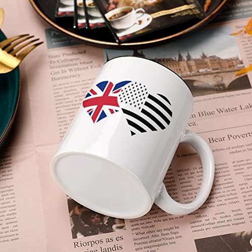 דגל בריטי ודגל אמריקאי ספל קרמיקה קפה כוס תה כוס כוס מתנה מתנה הדפסים חמודים מצחיקים לנשים ביתיות משרדיות