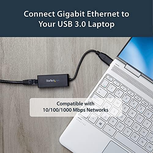 Startech.com USB 3.0 למתאם Ethernet של Gigabit עבור Windows ו- Mac - 10/100/1000 ממיר NIC Network - USB ל- RJ45