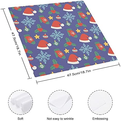כובעי חג המולד דפוסי ארוחות שימוש חוזרות ונשנות בד מפיות מושלם לחתונות קוקטייל ארוחות חג המולד