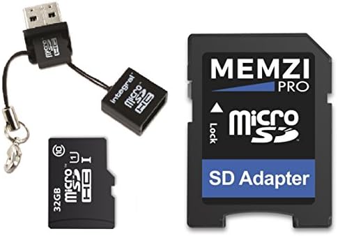 כרטיס זיכרון ממזי פרו 32 ג ' יגה-בייט 10 90 מגה-בייט לשנייה עם מתאם זיכרון מיקרו קורא מיקרו יו-אס-בי