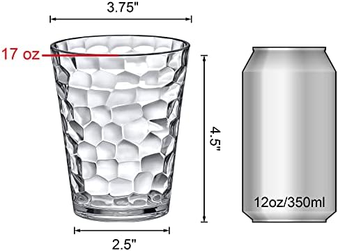 כוסות פלסטיק מדהימות של אבי-אייסברג-16 אונקיות , כוסות שתייה מפלסטיק, כדורים גבוהים שקופים, כוסות