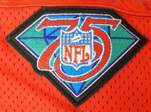 1994 ראשי קנזס סיטי 77 משחק הונחה אדום ג'רזי 75 תיקון DP17447 - משחק NFL לא חתום משומש