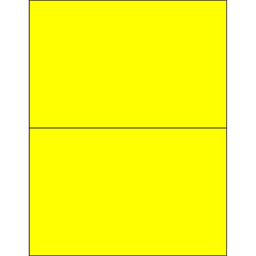 תוויות לייזר מלבני מלבן נשלף לוגיקה של שותפים 8 1/2 x 11 85 רוחב 11 גובה פלורסנט אדום