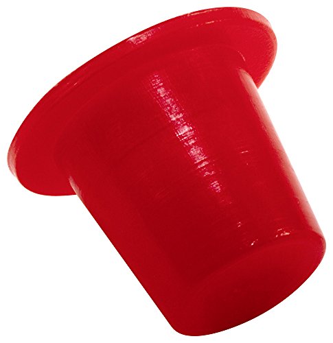 Caplugs 99190684 כובע ותקע מחודד מפלסטיק. T-1, PE-LD, CAP OD 0.174 מזהה תקע 0.302, אדום