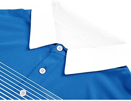 חולצת גולף לגברים של Lldress שרוול קצר מודפס הופעה לחות לחות עניבה עניבה על חולצת פולו