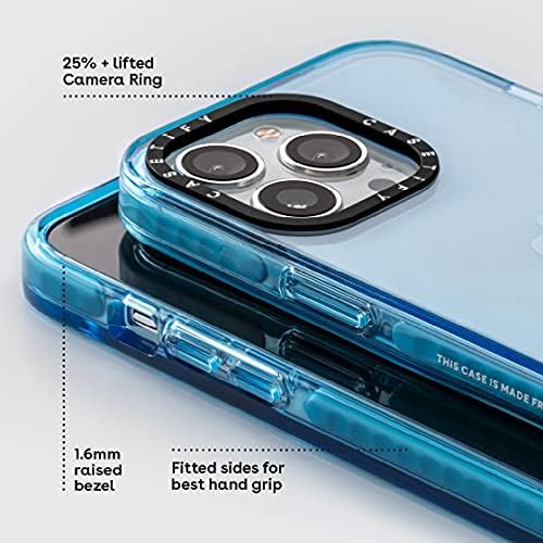 מארז ההשפעה של Casetify עבור iPhone 13 Pro - Check II - טוויסט כחול תינוק - צלול כפור ברור