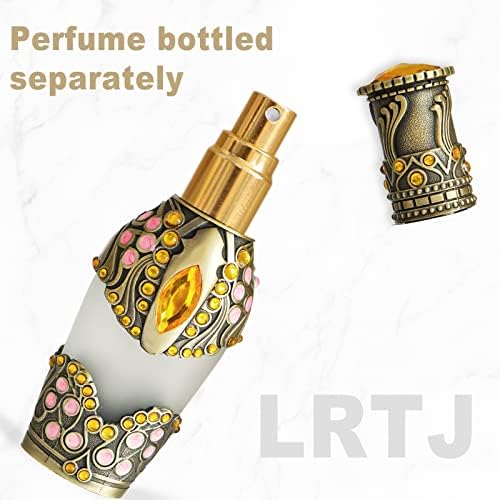 LRTJ ספיר זכוכית בקבוק בושם בושם ריק ריק סגנון מצרי משחזרת בקבוק בושם זכוכית