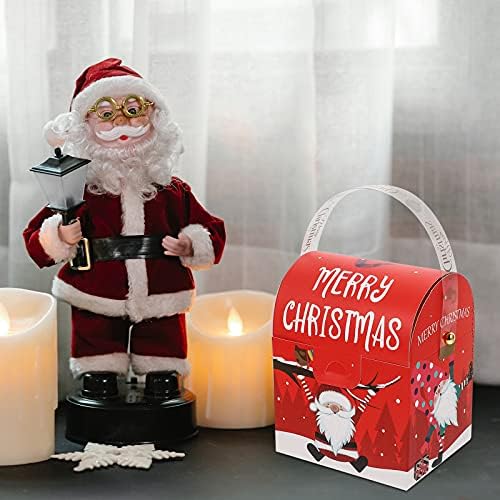 12 יחידות חג המולד ערב חג המולד קופסת אריזה DIY קופסת ממתקים למסיבת פסטיבל באמצעות קישוטים לקישוטים לחג המולד קישוטים