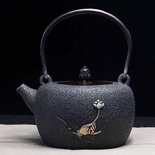 קומקום תה ברזל קומקום תה אביזרי תה ברזל תבשיל סיני בעבודת יד ללא ציפוי קומקום ברזל זן עיצוב זן קומקום, PIBM,