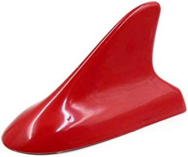 UXCell אדום כריש פלסטיק סנפיר עיצוב אנטנה דקורטיבית 13.3 סמ לרכב