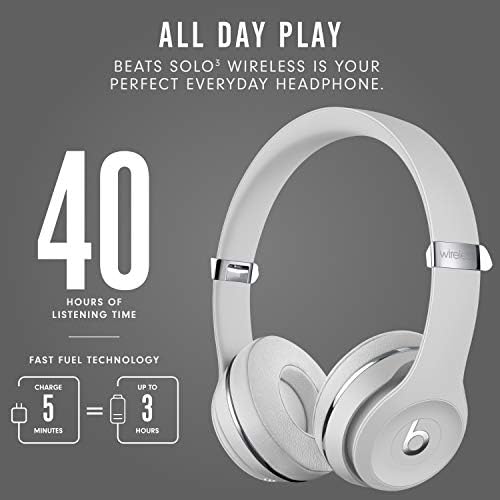 Beats Solo3 אוזניות אלחוטיות על האוזן - שבב אוזניות Apple W1, Bluetooth Class 1, 40 שעות של זמן האזנה,