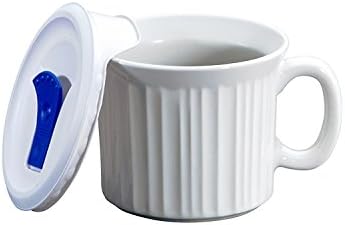 כוסות פופ-אין 20 אונקיות ספל עם כיסוי פלסטיק מאוורר כחול, לבן