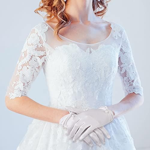 קצר סאטן כפפות יד אורך כפפות נשים של שמלת כפפות אופרה חתונה משתה שמלת כפפת לחתונה אופרה המפלגה