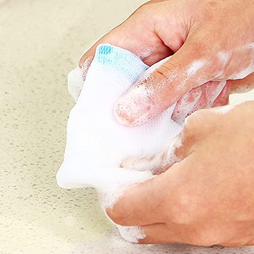 50 יחידות פילינג רשת סבון תיק סבון שומר שקיות סבון נטו סבון תיק סבון שומר פאוץ שרוך מחזיק שקיות קצף רשתות