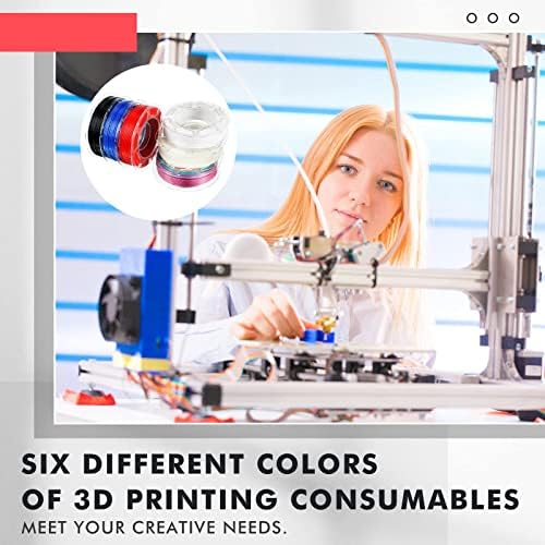 6 צבעים PLA 3D מדפסת חוט חבילה 1.75 ממ חומר הדפסת PLA כל גליל 200 גרם אריזת אריזת אריזת אריזת נימה מייבש חוט שחור