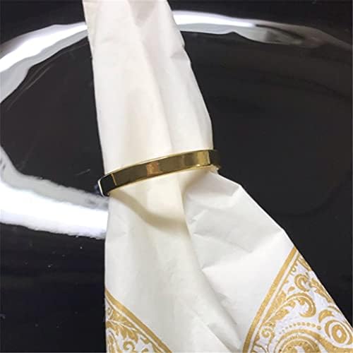 WODMB 10 יחידות מפיות זהב טבעות מפיות מתכתיות לסביבה אבזמי מפיות Serviette למסעדת חתונה מסעדה ביתית קישוט שולחן