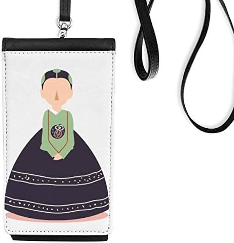 נשים בהתאמה אישית מסורתית בקוריאה ארנק ארנק תלייה כיס נייד כיס שחור