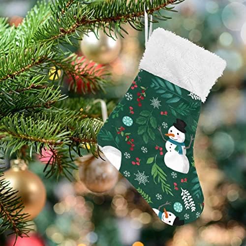 Jstel חג המולד שלג שלג גרביים תלויים 6 חבילה חג המולד קטן לחג תלייה גרביים לקישוטים למסיבות עץ