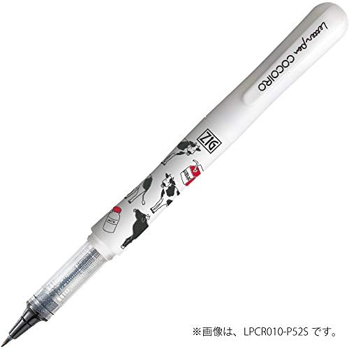 Kuretake LPCR010-P57S ZIG עט על בסיס מים, קוקוייר, עט אותיות, אולטרה קנס, שחור, חוזר פינגווין 2 2