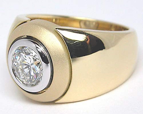 אופנה גברים נשים 18 קראט צהוב מצופה זהב לבן ספיר טבעת תכשיטי חתונה