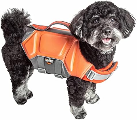 כלב Helios ® 'שומר Tidal' רב-נקודה רב-תפרים אסטרטגית מעיל הצלה לכלבים-אפוד בטיחות צף או מעיל הצלה לחיות