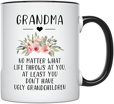 יוניק מעצבת סבתא ספל, 11 גרם, ספל קפה של סבתא ליום הולדת מהנכדים, לראשונה מתנות סבתא, קידמו להודעת הריון של סבתא,