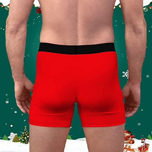 תקצירי בוקסר לחג המולד xxbr לגברים, 3D מצחיק חג המולד סנטה קלאוס מודפסים גזעים נושמים תחתונים תחתונים
