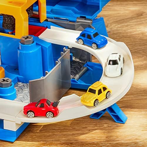 או או טו 2023 חדש מסלול מירוץ רכב מוסך חניה הרפתקאות צעצוע מכוניות משחקים עם 4 מכוניות הטוב ביותר
