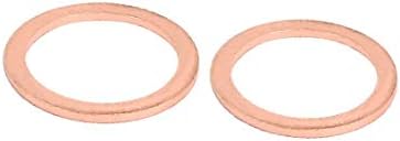 X-dree 10 pcs 20mmx26mmx1.5 ממ טבעת שטוחה טבעת שטוחה אטם אטם מכונת כביסה (10 יחידות 20mmx26mmx1.5 ממ cobre