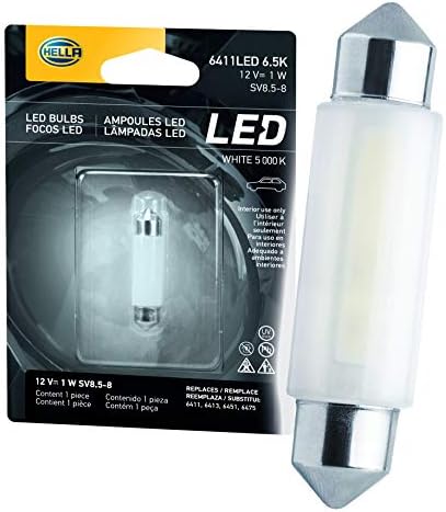 Hella 6411ed 6.5k נורת ביצועי LED, 12V, 1W