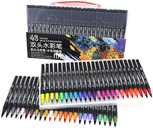 SEASD סמני אמנות בצבעי מים מברשת עט עט כפול קצה פינליינר ציור לציור קליגרפיה צבעי סט אספקה