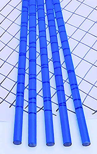 5 מחשבים 1/2 קוטר x 12 צבע שקוף כחול מלכותי אקריליק - מוט לוציט פרספקס - .50 דיא - 12.7 ממ