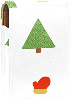 מיני איפור תיק עם מראה, מצמד ארנק מעוור שפתון מקרה, קריקטורה יפה חג המולד עץ