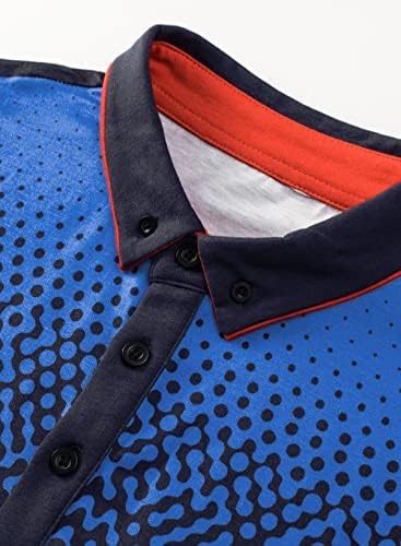 חולצות פולו שרוול קצר של רנאובין עם כיס קדמי מזדמן כפתור יבש מהיר כלפי מעלה חולצות טי גולף