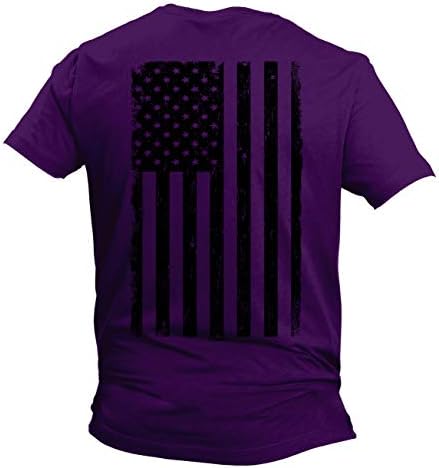 במצוקה שחור ארהב דגל - ארצות הברית גברים של חולצה