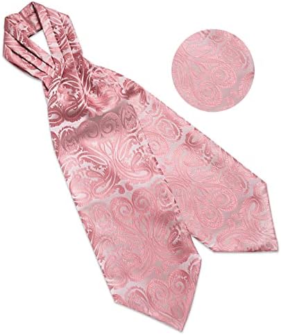4 יחידות אסקוט עניבות לגברים, אקארד עניבת אסקוט עניבת כיס כיכר חפתים עם פרחוני דש פין