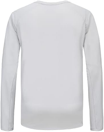 חולצות ריצה לגברים צוות צוואר קרוע ארוך שרוול מהיר יבש כושר ספורט פעיל חולצה לחות הפתילה