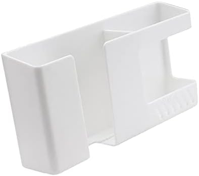 BALIKHA שכבה כפולה קיר מארגן קיר מחזיק קופסאות אגרוף חינם שלט רחוק שלט רחוק מחזיק תקע מטבח חדר אמבטיה,