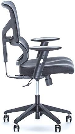כיסא אקס-כיסא משימות בסיסי, רשת גמישה שחורה-מושב משרדי ארגונומי / משענת גב מתכווננת / מושב קצף / שכיבה רגועה /
