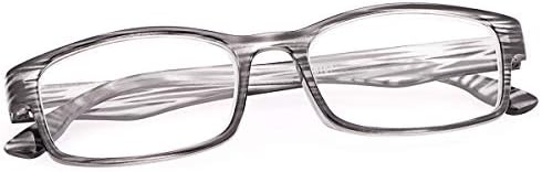 3 חבילה קריאת משקפיים כחול אור חסימת מחשב קוראי עבור גברים ונשים אנטי בוהק לחץ בעיניים מסנן קוראי