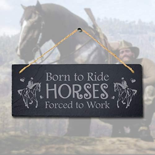 נולד לרכב סוסים לייזר חקוק תליית צפחה לשפוך לחיות מחמד בעלי החיים שלט סימן