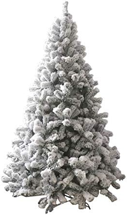 ZPEE HIGH DENISITY שלג נוהר עץ חג המולד, חומר מלאכותי PVC עץ אורן עם קישוט עמדת מתכת קל לקישוט קל להרכיב
